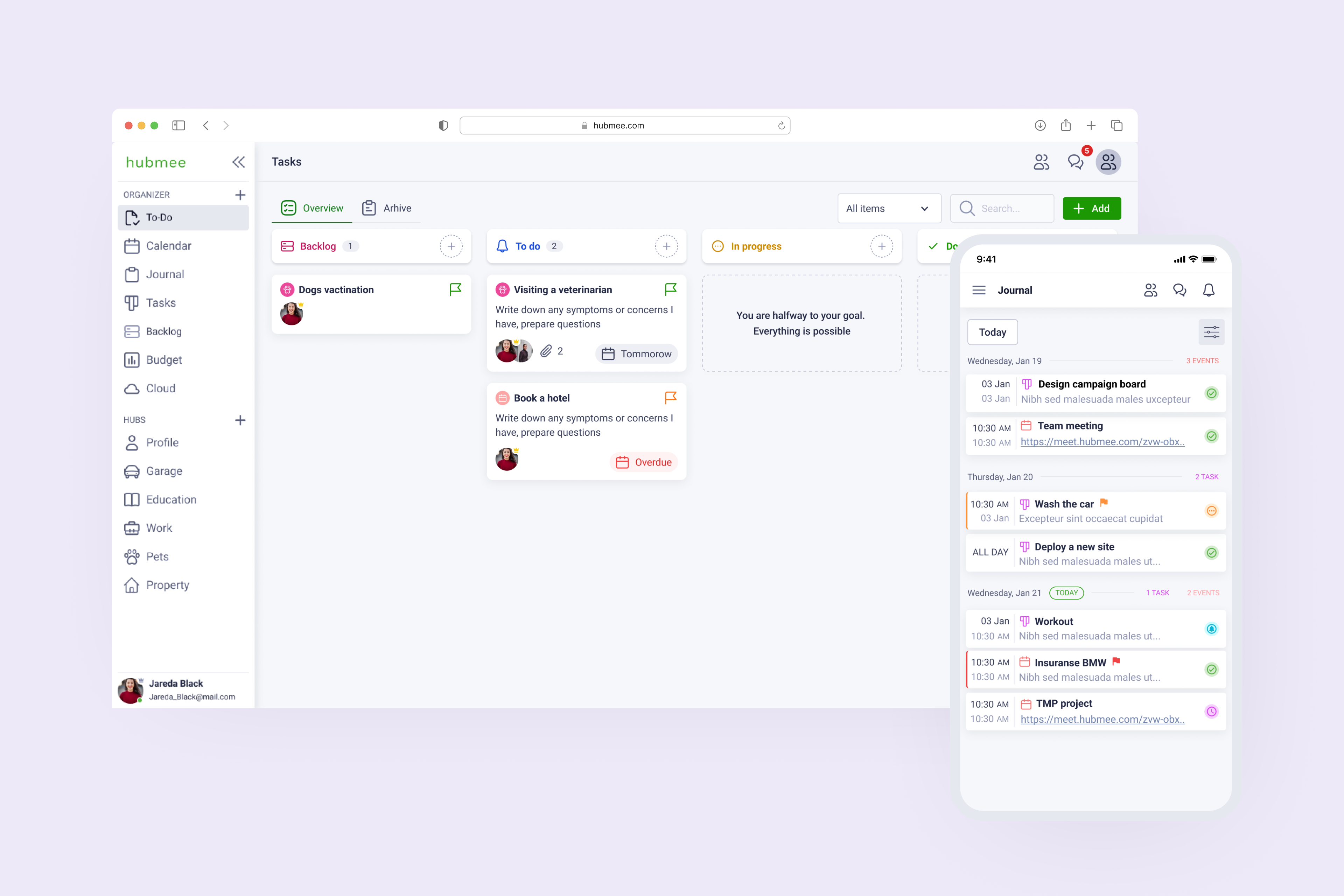 Hubmee product screenshot