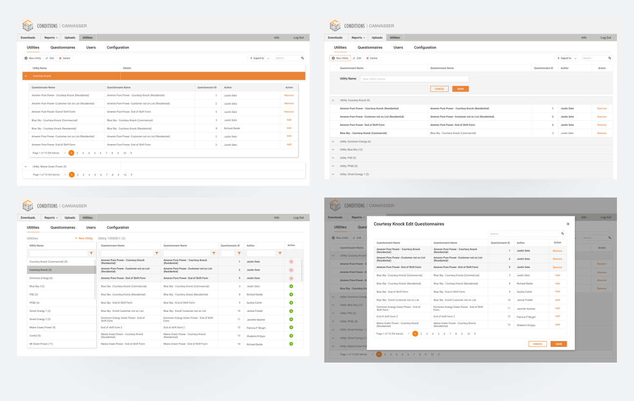 Web product redesign — before / after